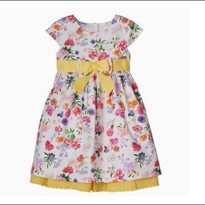 Blueberi Boulevard Pique Knit Floral Dress